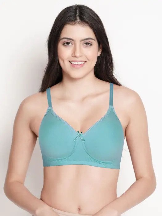 Dusty Turquoise Scallop Neckline Padded Bra