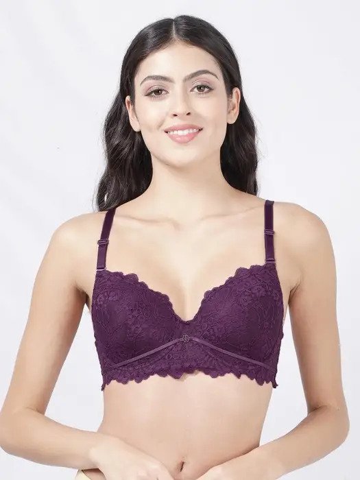 Dark Purple Full Lace Padded