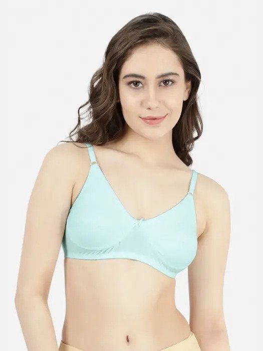 Skylight Blue Non Padded Seamed Everyday Bra