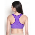 Purple Melange Low Impact RacerBack Sports Bra