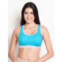 Turquoise Blue Removable Pads Sports Bra